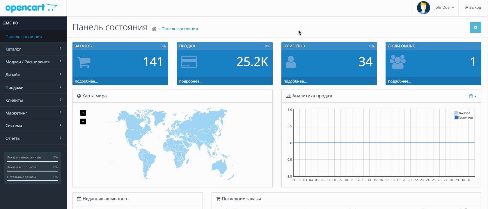 Фильтр категорий в админке для OpenCart