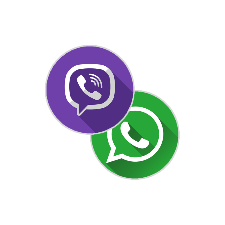 Кнопки Viber и WhatsApp